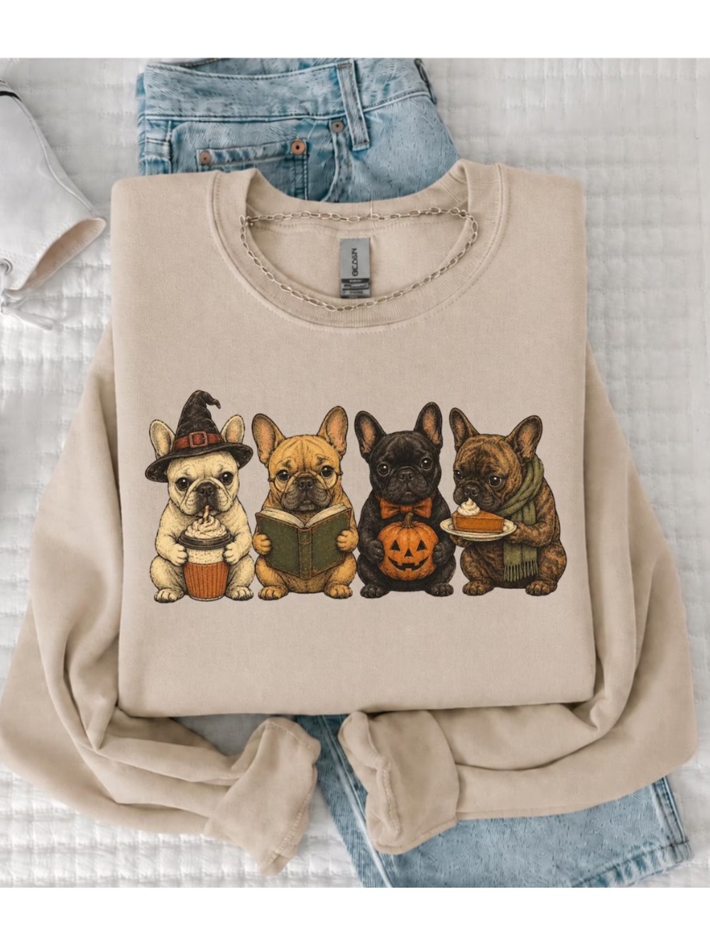 Sand Halloween French Bulldog Sweatshirt
